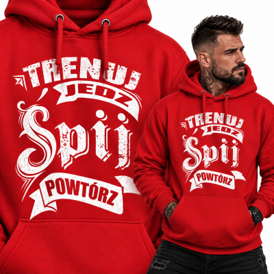 BLUZA Z KAPTUREM NA SIŁOWNIĘ TRENUJ